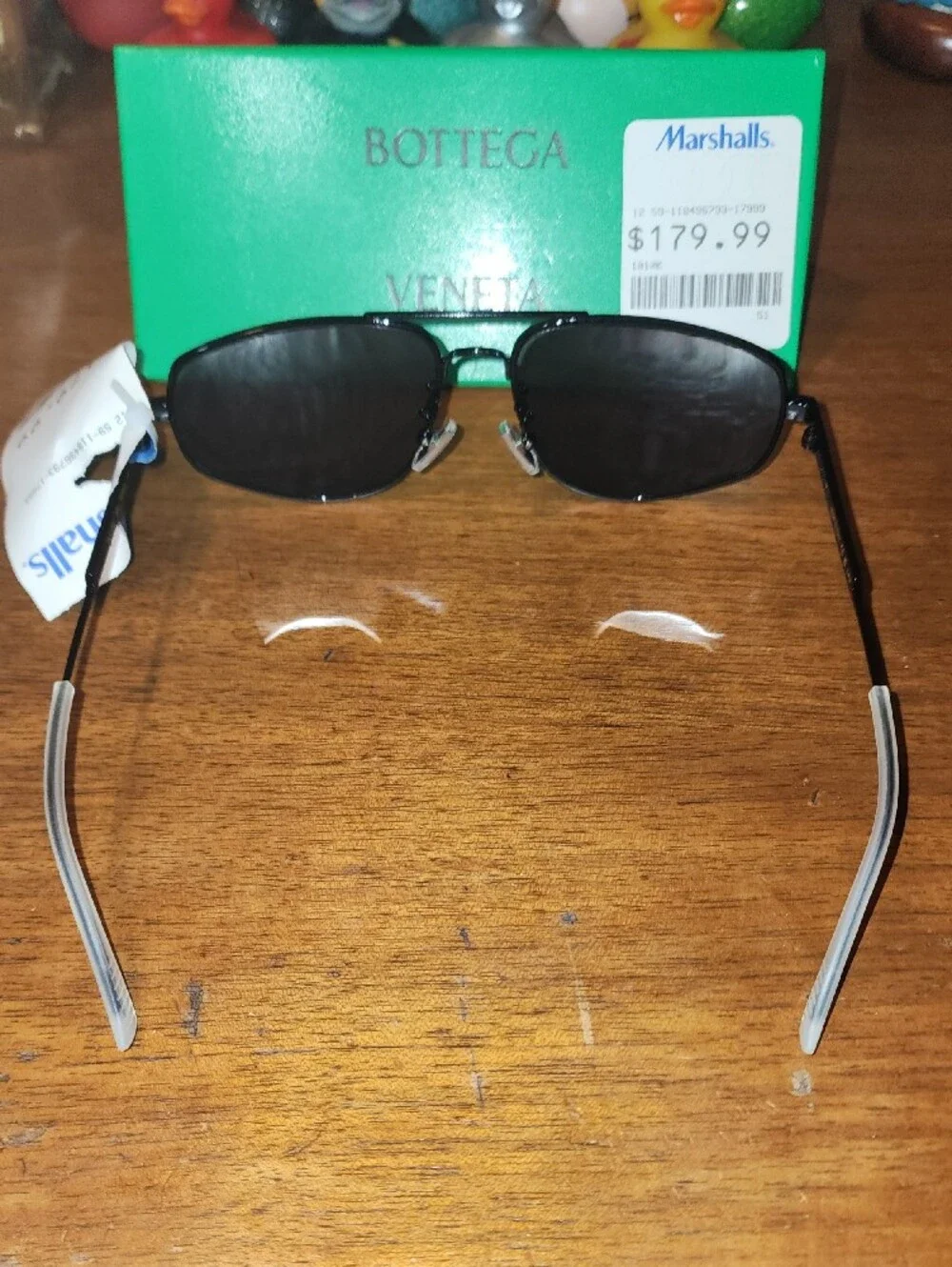 Bottega Veneta Black Sunglasses with Dark Lenses